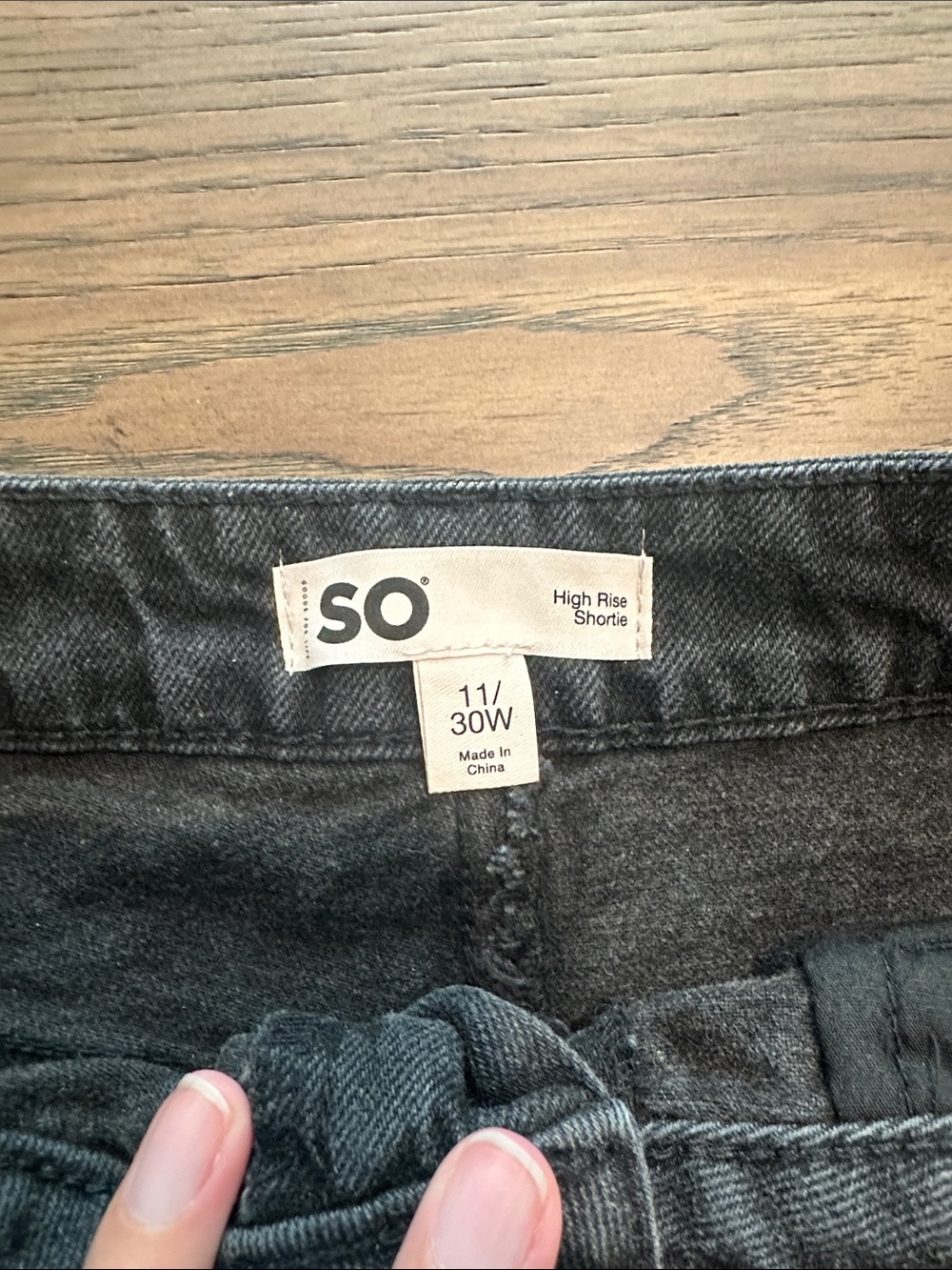 SO Black Distressed Women's Denim Shorts - Picture 2 of 3